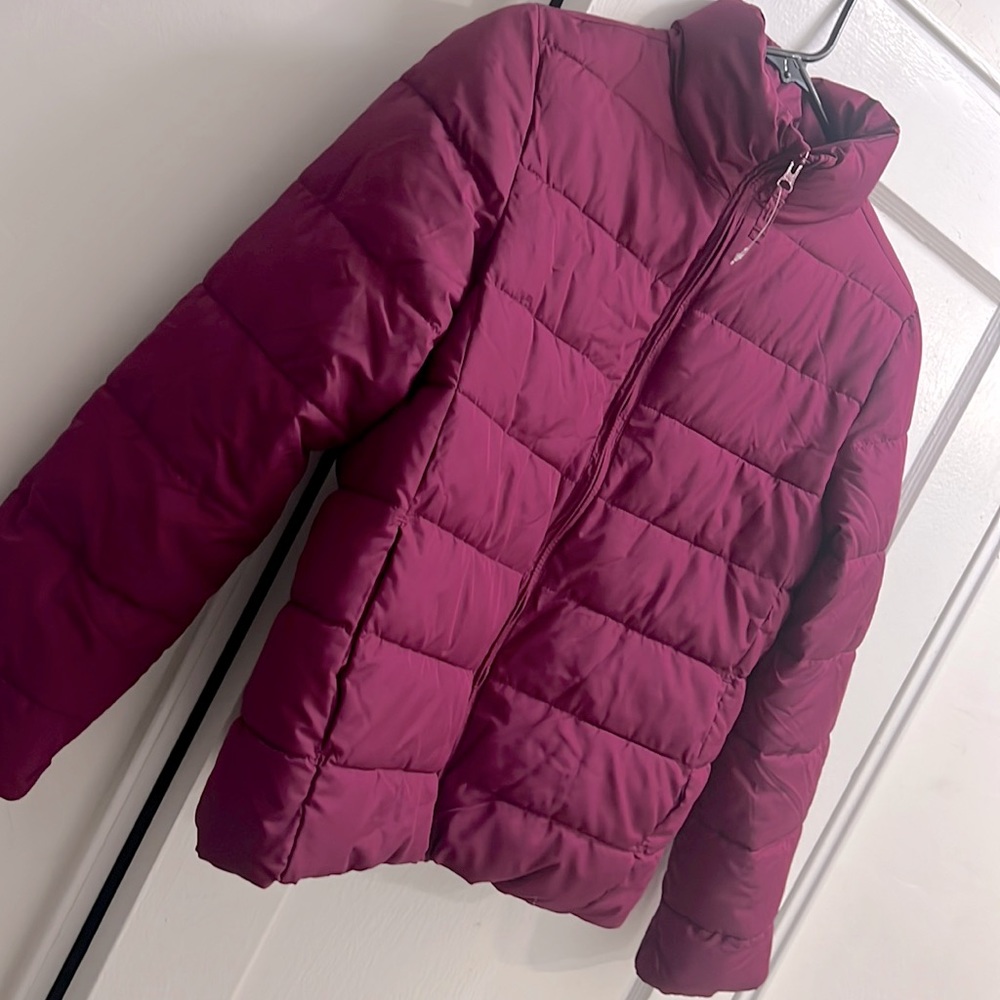 Purple puffy winter coat warm barely worn